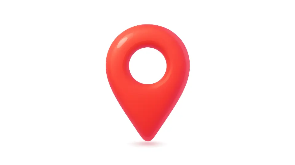 Local SEO guide showing a map location pin for businesses in Uruguay